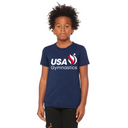 USAG Logo Navy Triblend Tee