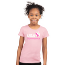 USAG Logo Light Pink Ladies Tee