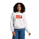 USAG White Chenille Crew (Red Patch)