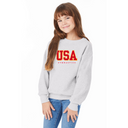 USAG White Chenille Crew (Red Patch)