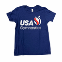 USAG Logo Navy Triblend Tee