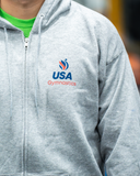 USAG LOGO Full Zip Hooded Sweatshirt