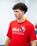 USAG Logo Red, White & Blue Moisture-Wicking Tee