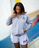 USAG LOGO Full Zip Hooded Sweatshirt