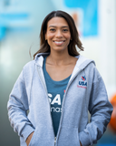 USAG LOGO Full Zip Hooded Sweatshirt