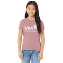 USAG Logo - Women's Mauve Tee with Glitter Logo