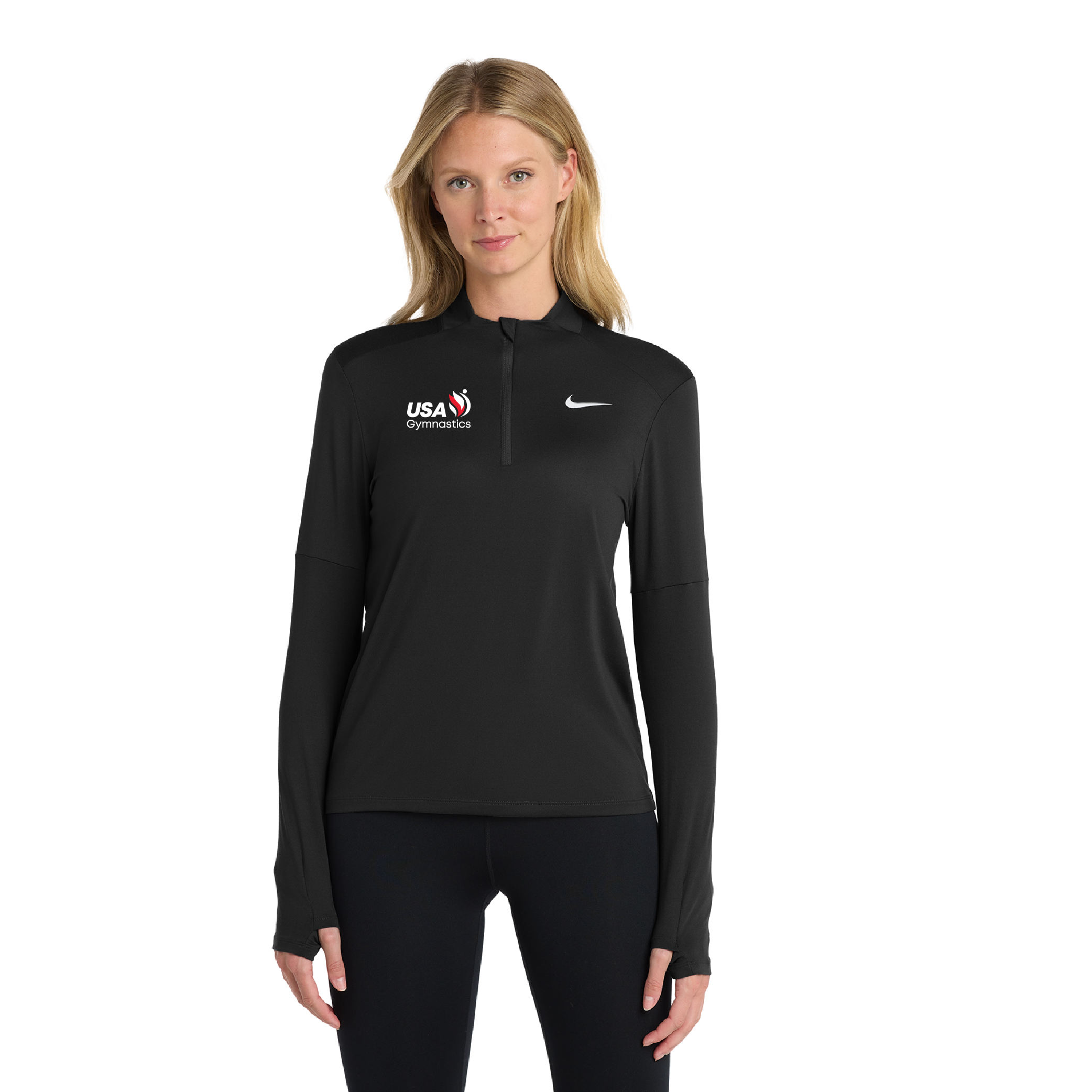 Nike Ladies Dri-FIT Element 1/2-Zip Top – USAGYMSTORE
