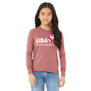 USAG Mauve Logo Long Sleeve Tee