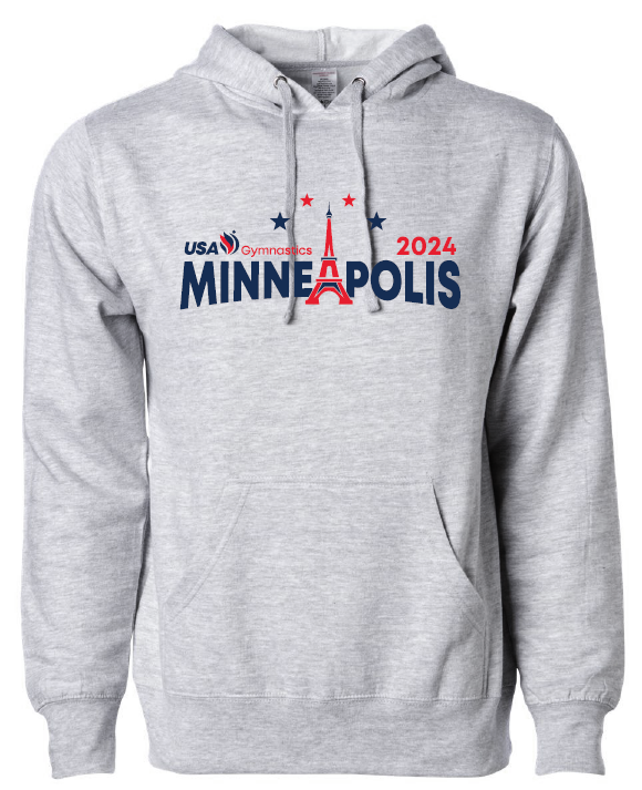 Grey Event Hoodie USAG Championships Minneapolis MN 12 28 12 30
