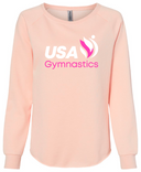 USAG Logo - Light Pink Crewneck Sweatshirt