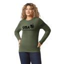 USAG Logo American Flag Long Sleeve Tee