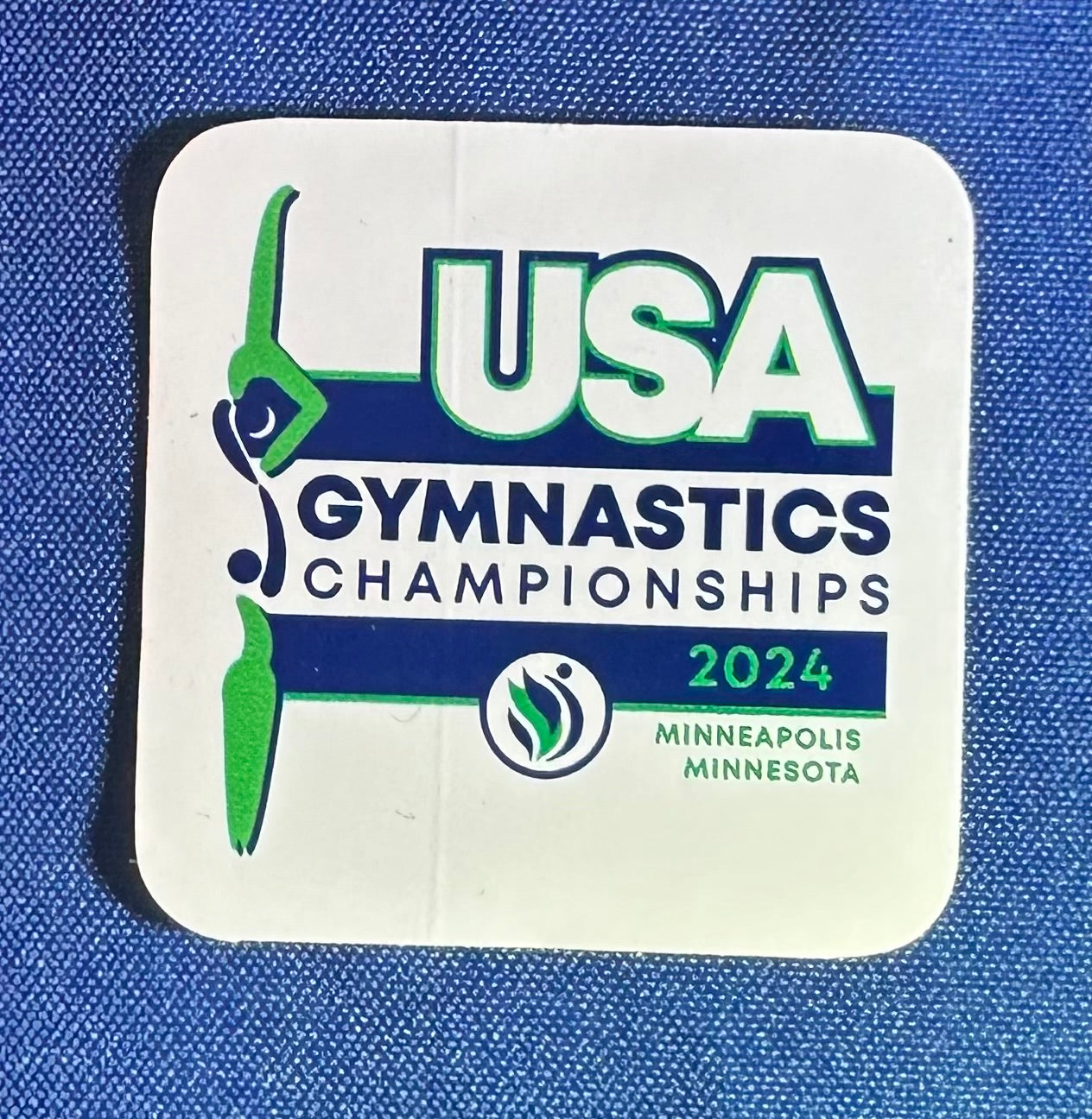 USAG Acrobatic Sticker - White Square