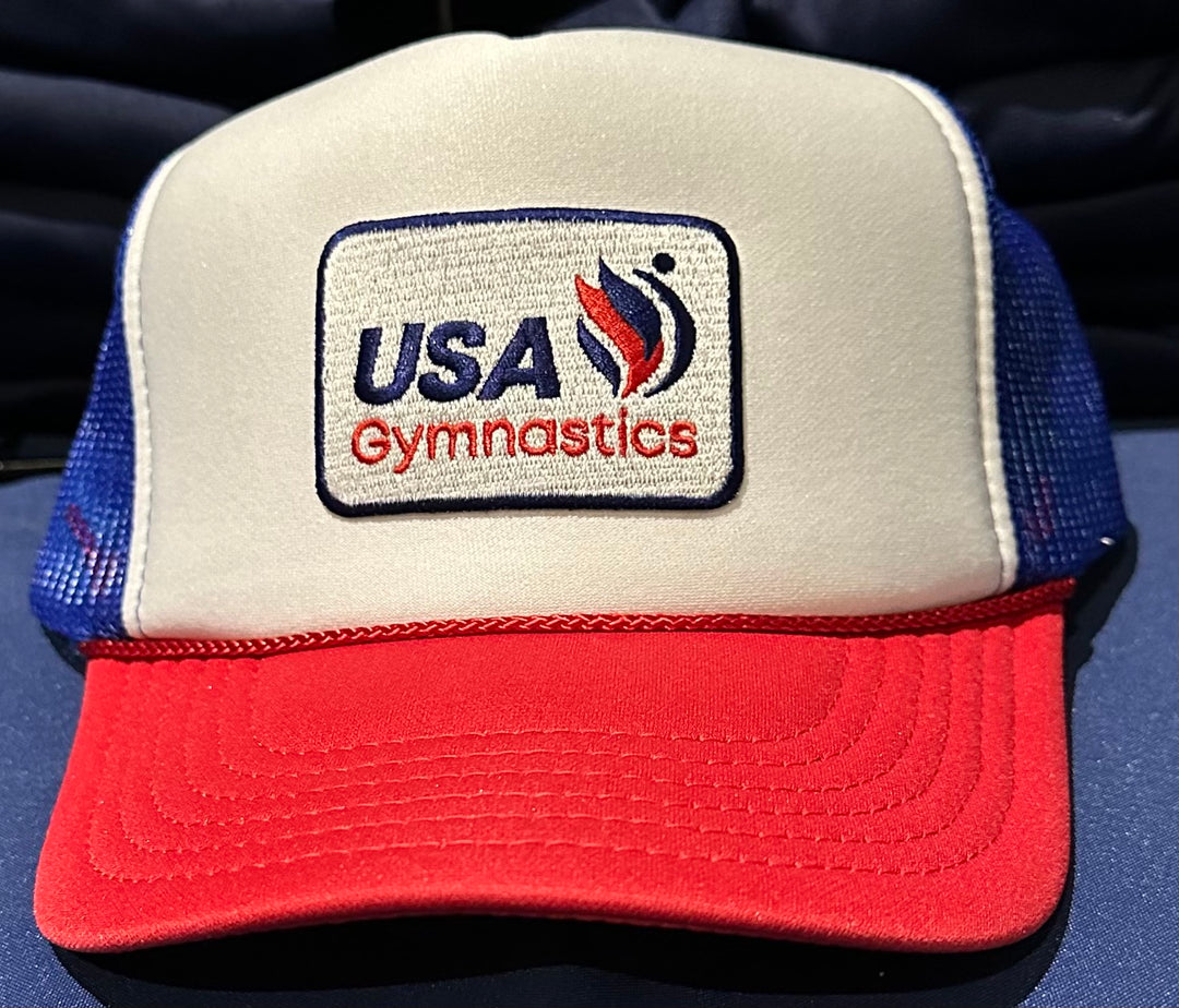 USA Gymnastics Logo Red, White, & Blue Trucker Hat