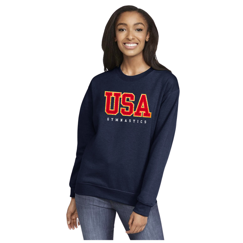 USAG Navy Chenille Crew