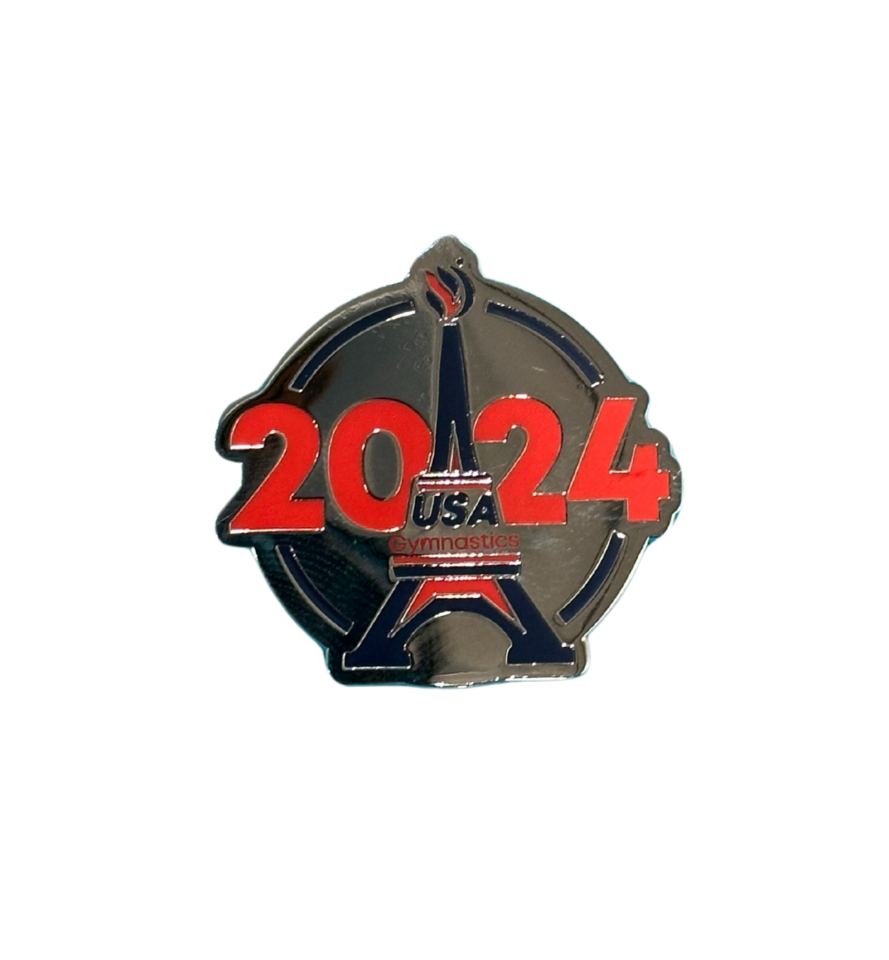 Paris Trials Circle Pin (Silver)
