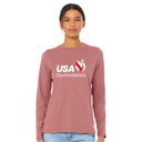 USAG Mauve Logo Long Sleeve Tee