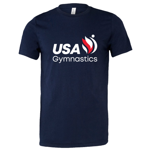 USA Gymnastics Logo Navy Triblend Tee